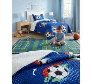 Juego De Cubrecama Sherpa Y Sabanas Plaza Y Media Ultra Suaves m1