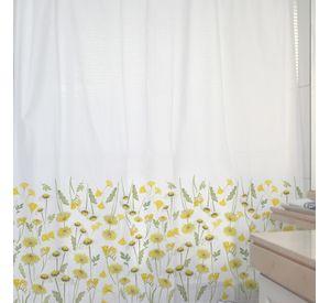 CORTINA DE BAÑO ALGODÓN PRIMAVERA AMARILLA