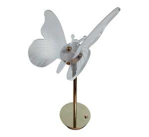 Lampara Led Mariposa, Dorada/plateada, Touch Carga Usb