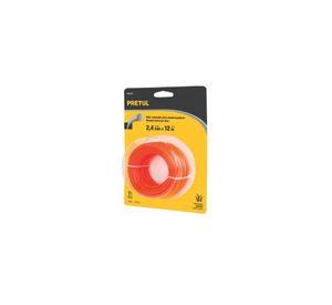 Hilo Nylon Para Orilladora 24mm X 12m Pretul-truper - Rojo