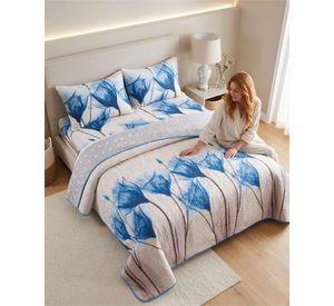 Juego De Cubrecama Quilt 2 Plazas Con Sábanas De Verano 5 Pzs m1