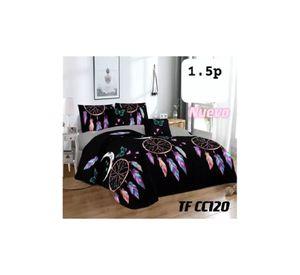 Cubrecama de Verano - 1.5 Plazas + 1 Funda Cobertor Color Mix Negro/Blanco