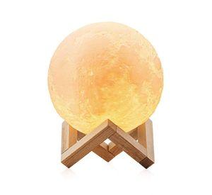 Lampara Luna 3d Led Mágica Corriente Habitación Rondon