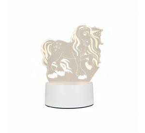 Lámpara LED De Mesa 3D USB Luz Pony Unicornio