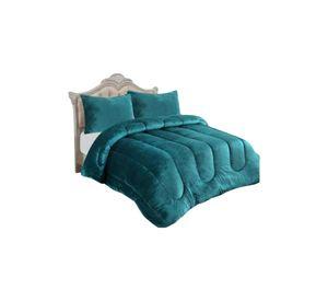 Cubrecama de Plush con Chiporro Diseño Ondas 2 plazas verde