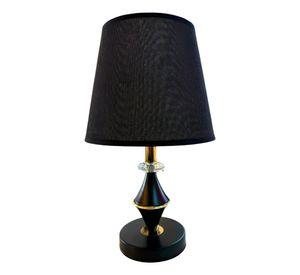 Lámpara Velador Mesa Dormitorios Moderna Negra Jhn