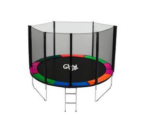 Cama Elástica 10ft 3,05 mts GlowUp con Malla seguridad y Escalera