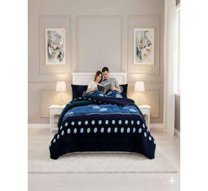 Cubrecama Plush con  Chiporro 2 Plazas azul