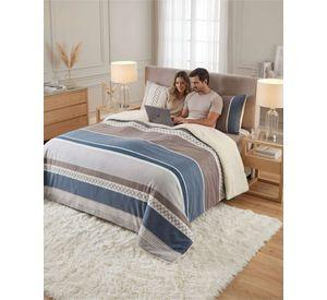 Set Cubrecama Sherpa Con Sabanas Termicas King m7