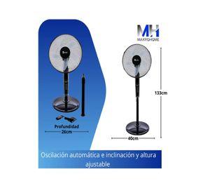 Ventilador 3 En 1 Kendal 16 Pulgadas Negro 3 Velocidades