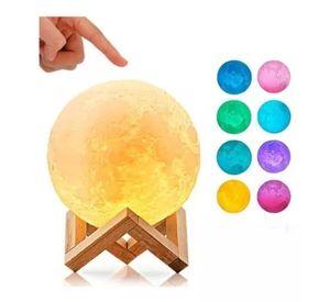 Lampara Luna Velador 3d