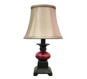 LÁMPARA SOBREMESA CLÁSICA ROJO ENVEJECIDO E14 1X60W