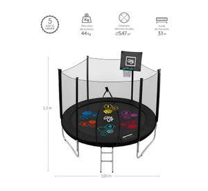 Cama Elástica 10ft 3,05 mts GlowUp Edición Especial con Juegos Malla y escalera