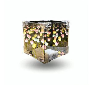 Lámpara Cubo Led Decorativa Tulipán
