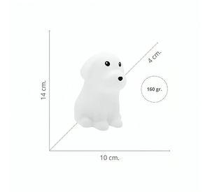 Lámpara de Noche de Silicona LED RGB Squishy Perrito