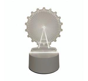 Lámpara LED De Mesa 3D USB Luz Rueda Fortuna