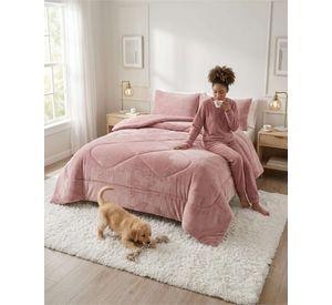 Cubrecamas Sherpa 2 Plazas Plush Ultra Suave De Lujo m7