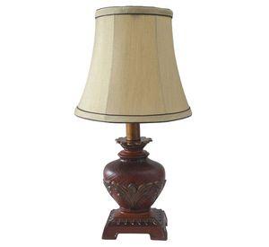 LÁMPARA SOBREMESA CLASICA ROJO ENVEJECIDA E14 1X60W