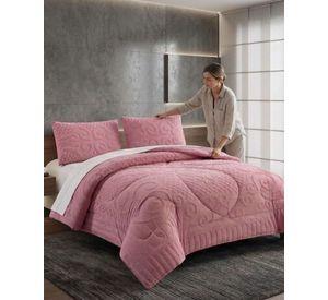 Cubrecama Edredon de Polar Ultra Suave Colección Confort Premium 2 Plazas A02
