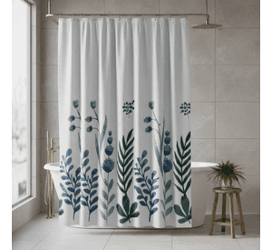 Cortina de baño estampados de Hojas 180cmx180cm