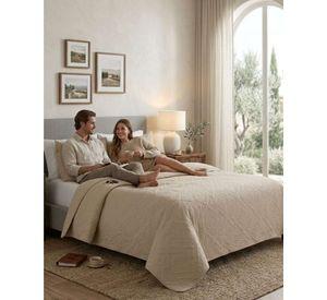 Quilt de Verano Transpirable, Ligero y Elegante king beige
