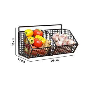 Cestas De Almacenamiento Flotante Para Verduras Frutas Pared