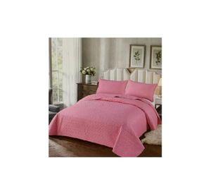 Cubrecama de Verano - 1.5 Plazas + 1 Funda Cobertor Color Rosado