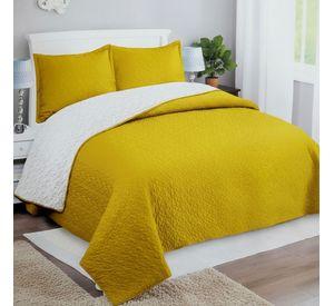Cubrecama Quilt Sherpa 1.5 - Varios Modelos W.m G Amarillo Lisa