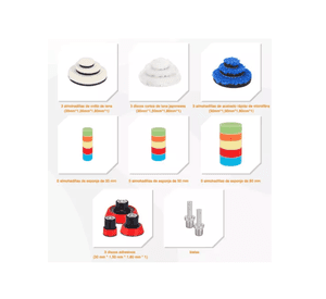 Kit De 29 Piezas Pulir Esponjas Almohadillas Para Auto