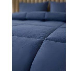 Cubrecama Quilt King Delgado Resistente a Arrugas azul