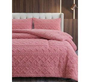 Juego de Cubrecama Sherpa con Relieve Trenzado  2 Plazas A02