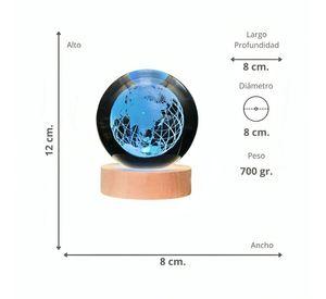 Lampara Bola De Cristal LED RGB Colores Mundo