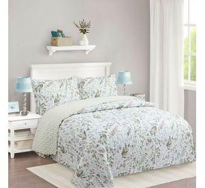 Cubrecama Quilt Sherpa 1.5 - Varios Modelos W.m G Azul Claro Diseño.