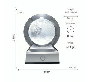 Bola de Cristal LED RGB Diseños 3D Multicolor Luna