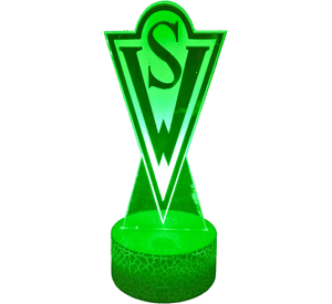 Lámpara ilusión 3D Equipo Santiago Wanderers 7 Colores Led
