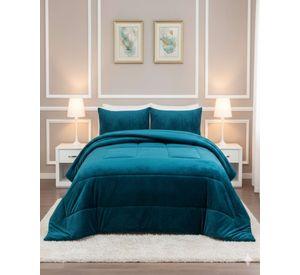 Cubrecama de invierno Plush con  Chiporro  2 Plazas verde