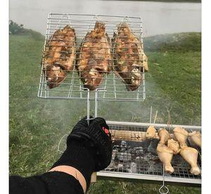 Parrilla Rejilla Doble Barbacoa Asados Carnes Pescado