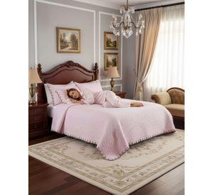 CUBRECAMAS QUILT BORDADOS 2 PLAZA EXTRA SUAVE b06