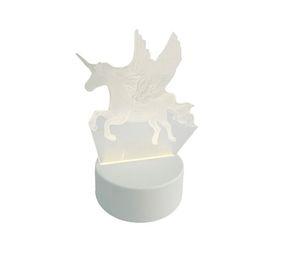 Lámpara 3D Acrílico 8 Diseños Luz Cálida USB