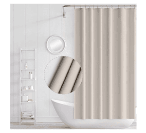 Cortina Ducha Baño 180x180 Elegante Beige