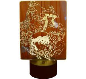 Lámpara ilusión 3D Caballeros Del Zodiaco 7 Colores Led