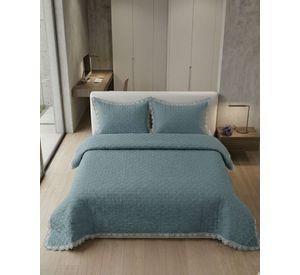 Cubrecama Quilt Diseño Escamas 2 Plazas + Fundas03