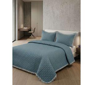 Cubrecama Quilt Diseño Escamas 2 Plazas + Fundas03