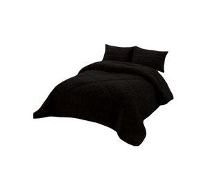 Plumón Térmico Trenzas de Terciopelo king negro