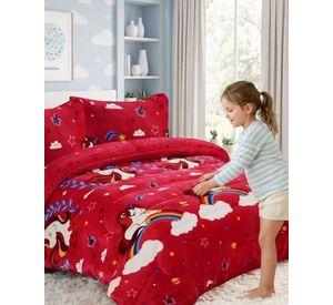 Juego de Cama Cubrecama Con Sherpa Quilting Premium Plaza y Media