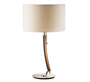 LÁMPARA SOBREMESA ECO CUERO CAFÉ E27 1X60W