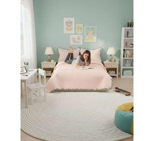 CUBRECAMAS QUILT BORDADOS 2 PLAZA EXTRA SUAVE b02