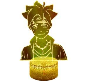 Lámpara ilusión 3D Boruto 7 Colores Led