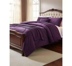 Cubrecama plush con chiporro Acolchado liso 2 plazas blanco