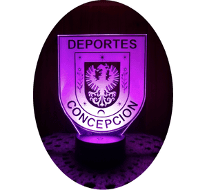 Lámpara ilusión 3D Equipo Deportes Concepción 7 Colores Led